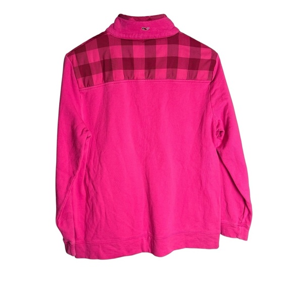 Vineyard Vines Womens Sweater S 1/4 Zip Pink Collared Neck Pullover Pockets - Picture 4 of 9